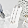 Серьги Вырица с фианитами и белым жемчугом swarovski
