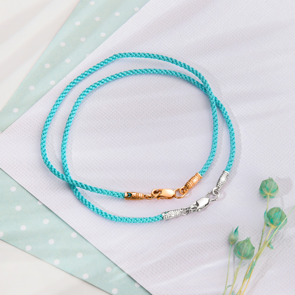 Браслет-шнурок Вырица бирюзовый 