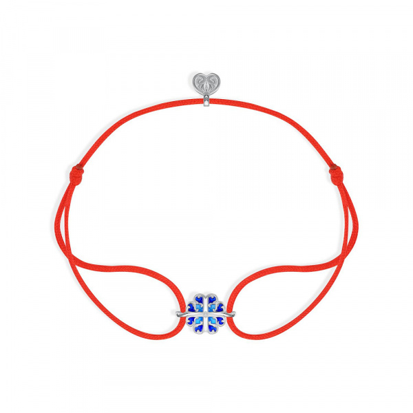 Браслет Вырица "Витражная эмаль" на красной нити